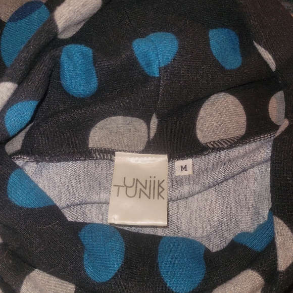 Unik Tunik Polka Dot Cowl Neck Dress M - Picture 6 of 6